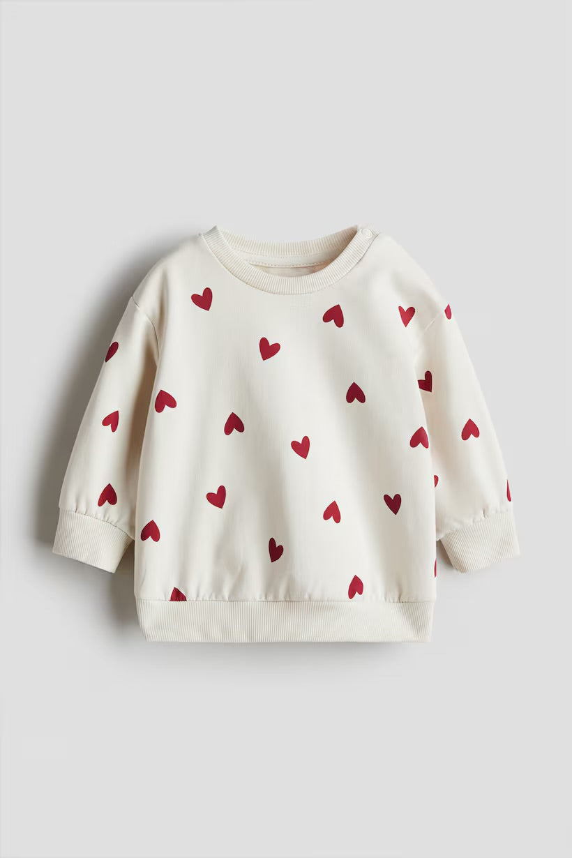 Cotton sweatshirt and sweatpants set