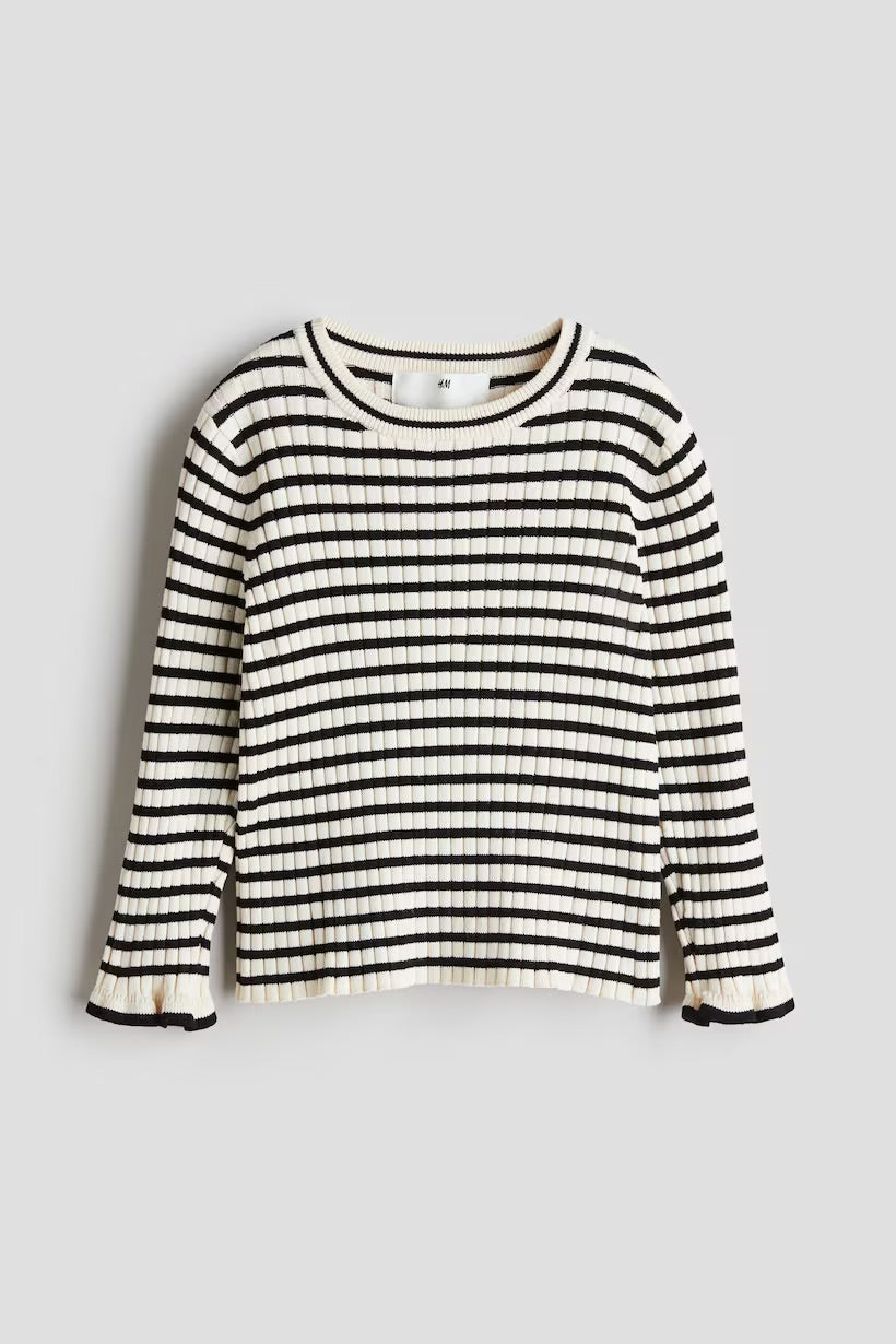 Rib knit jumper