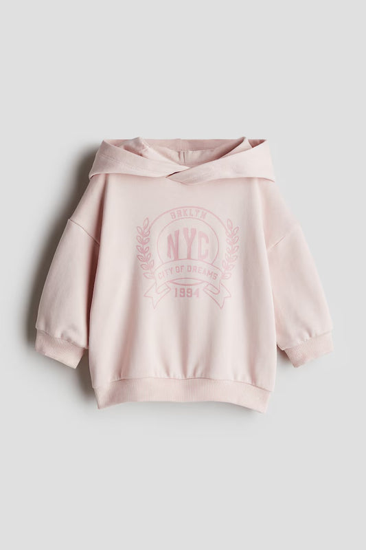 Print motif hoodie