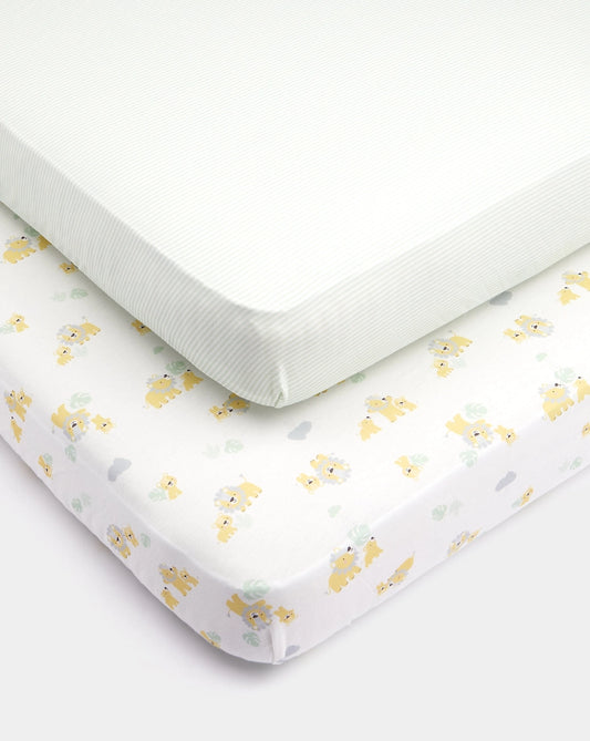 Lion fitted bed sheet- 2 pieces