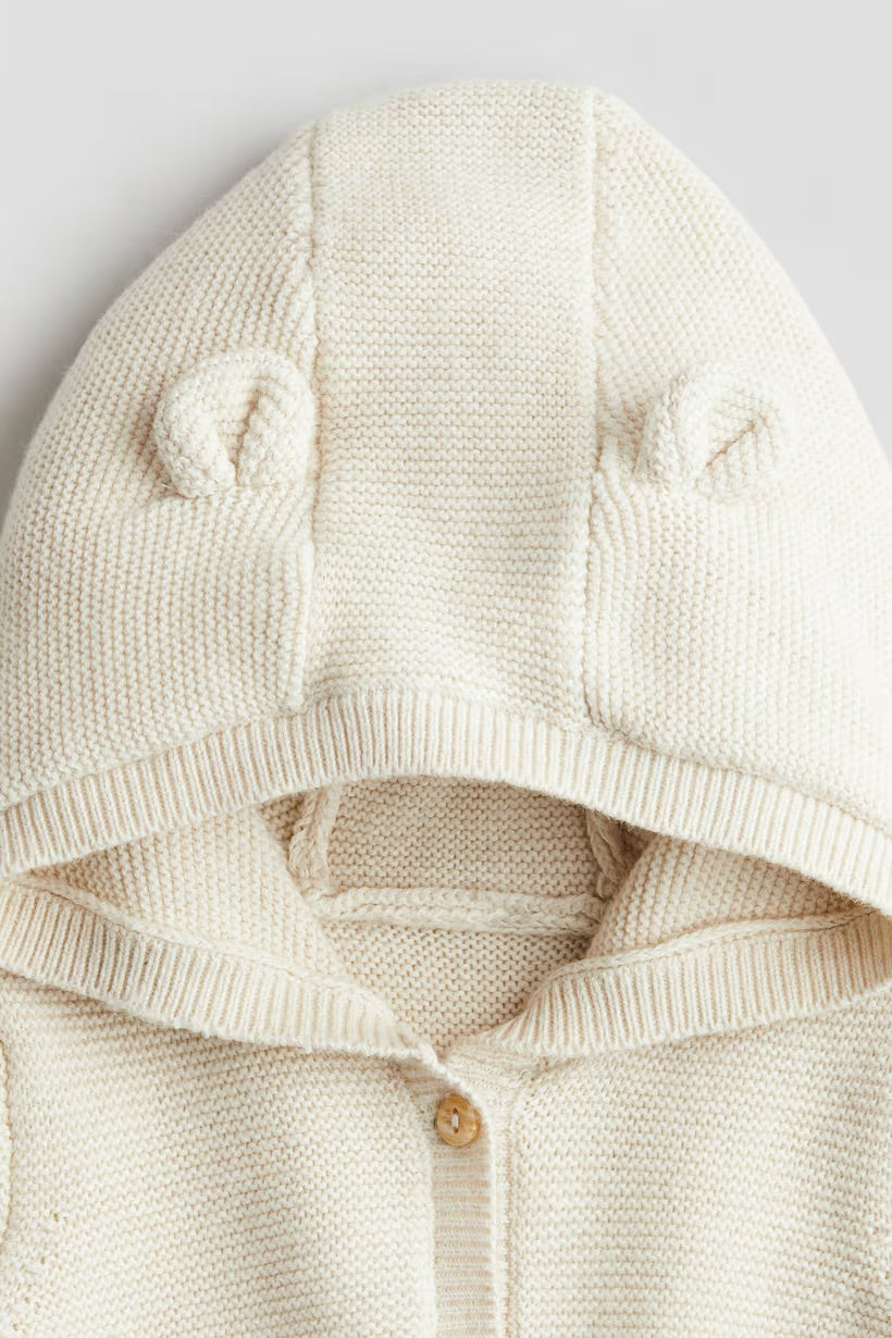 Cotton knit romper suit
